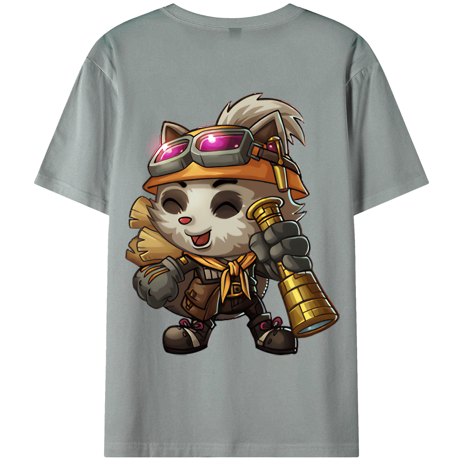（画像用） リーグ・オブ・レジェンド League of Legends LOL 綿100％ メンズ半袖Tシャツ（バックプリント） 通気性